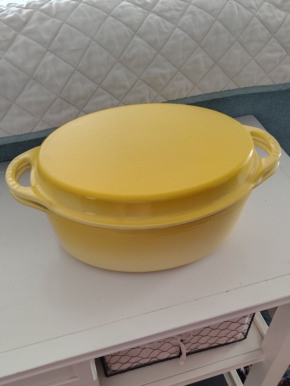 Le Creuset Dutch Oven With Grill Lid 2 In 1 Rare Soleil Color